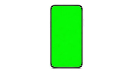 Smartphone with Green Screen Mockup for App or Website Presentation