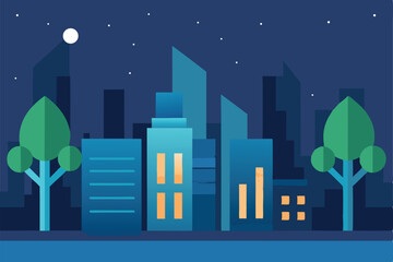 Fototapeta premium night city in the night