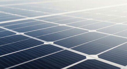 Close up of solar panel array for renewable energy production.