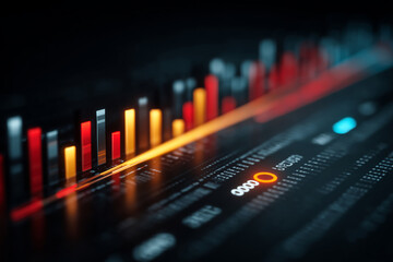 Illuminated timeline revealing future pathways and data-driven possibilities