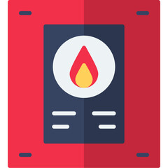 Fototapeta premium Fire Emergency Button Icon