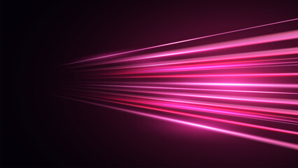 Panoramic high speed technology concept, light abstract background. Modern abstract high-speed movement. Dynamic motion light trails with motion blur effect on dark background.
