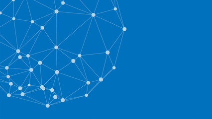 Wireframe mesh polygonal element. Sphere with connected lines and dots.  3d geometric vector background for business or science presentation.