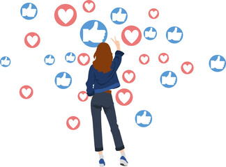 インフルエンサーのグラフィック素材イラスト