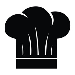 Restaurant Hotel Chef Hat silhouette icon vector illustration design on white background