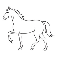 Running horse sketch graceful line art