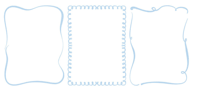 Collection includes simple, wavy, scalloped border frames with line and curve designs. Suitable for wedding invitations, cards, banners, and menus. Elements ready for print or digital use.