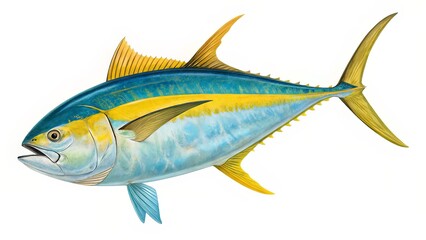 Naklejka premium Abstract Yet Recognizable Tuna Logo with Clean Lines and Dark Inking for Brand Use