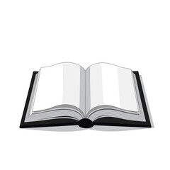 Fototapeta premium Open book with blank pages, perfect for condolences messages. Book is ready for personal inscriptions, expressing sympathy and remembrance.
