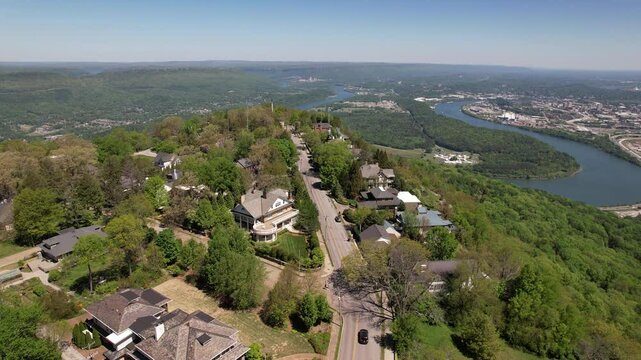 Aerial Drone Exploration of Lookout Mountain, Chattanooga, Tennessee