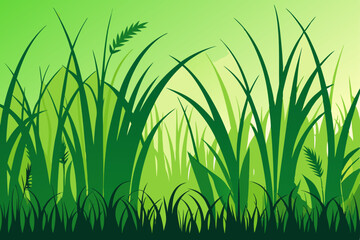 Elegant Grass Silhouettes Background with Subtle Color Variations for Nature Inspired Designs and Creative Projects Featuring Vector Graphics and Customizable Elements