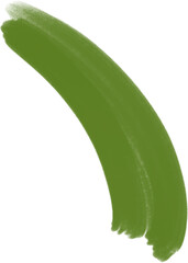 moss green oil paint brush on transparent background
