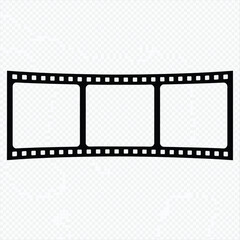Obraz premium Film strip frame. Cinema tape. Photo negative, filmstrip. Movie black seamless vector illustration on white background for cinema-themed projects, movie posters and photographic albums