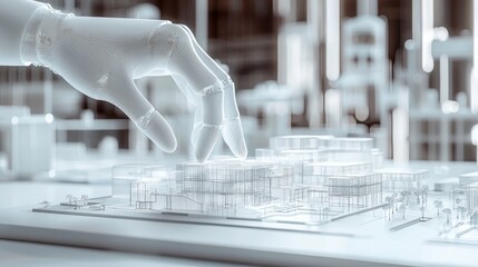 Robotic Hand Interacting with Architectural Model