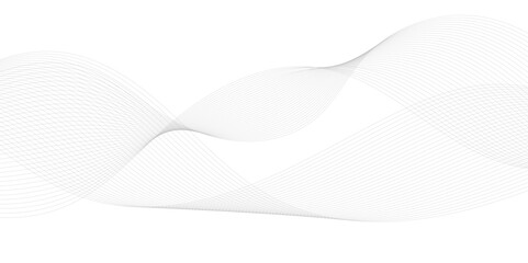 Abstract white and grey background with technology business wave lines. Abstract background with a wave curve lines. Frequency sound wave line and technology concept background.	