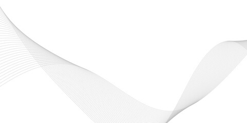 Abstract white and grey background with technology business wave lines. Abstract background with a wave curve lines. Frequency sound wave line and technology concept background.	