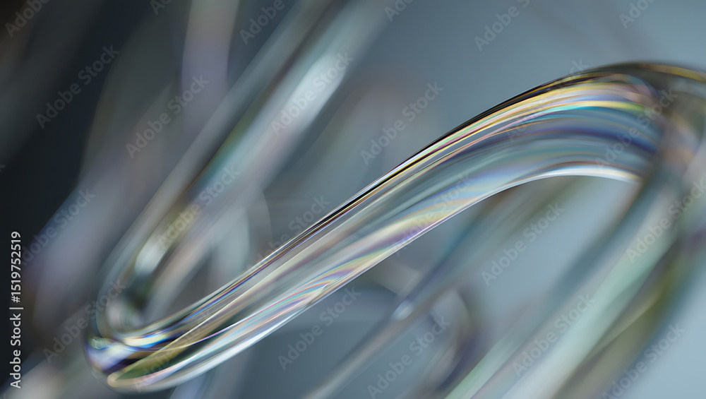 Poster abstract glass curve a subtle play of light and reflection creating a modern and elegant visual elem