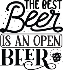 Best open beer black vector design File