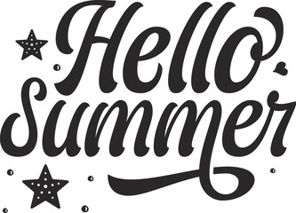 Hello summer decorative design with stars File