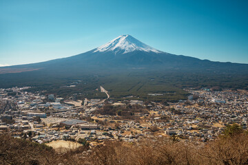Mount Fuji and Fujiyoshida City Overview