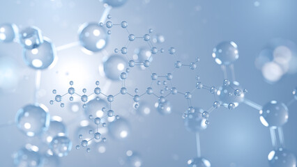 atrasentan molecular structure 3d, anti-cancer agent structural chemical formula view from a microscope