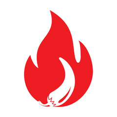 Hot chili logo icon vector illustration