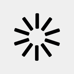 Black and White Loading Icon