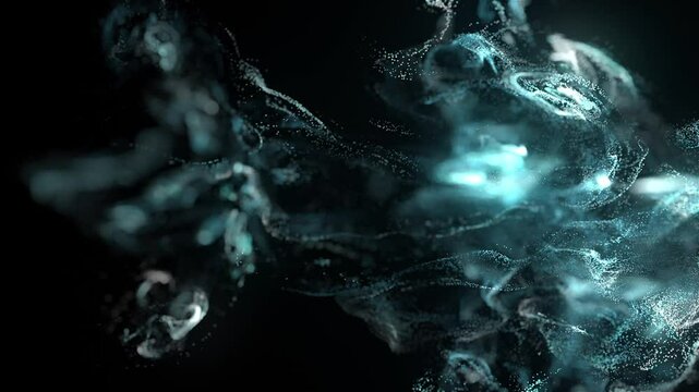 Fluid Blue Particles Burst - 60 fps - Set of 2