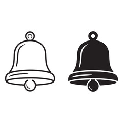 Bell icon duo outline and solid styles