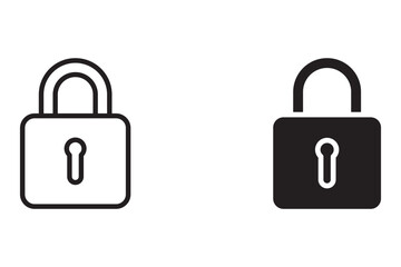 icon lock set. encoded security. system guarding