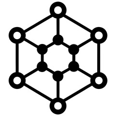 Abstract network structure graphic design element