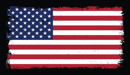 Grunge American Flag Design