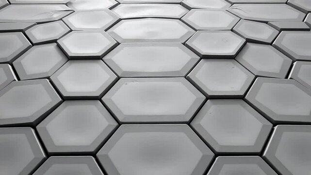 Abstract Hexagon Pattern Seamless Grey Stone Texture Background Ideal for Design Projects and Presentations