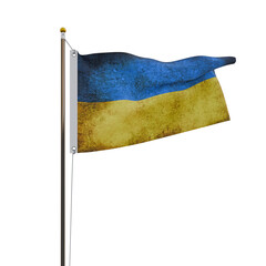 Ukranian Flag isolated on white background