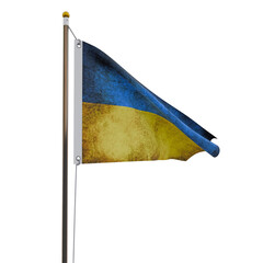 Ukranian Flag isolated on white background