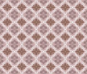 Damask fabric pattern, abstract, ethnic, Damask pattern, full fabric, brown, brown, for textile, decoration, cloth, clothing, curtain, pillow, carpet, illustration, vector