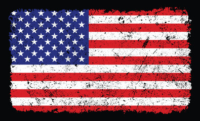 Grunge USA Flag Distressed Design