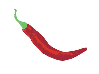 Charcoal style vector doodle chili pepper and jalapeno. Hand drawn symbol for food labels, cosmetic packaging, kitchen decor, and extended license design projects.