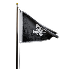 Pirate flag  isolated  on transparent  background