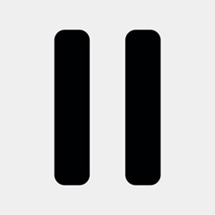 Black and white music play icon