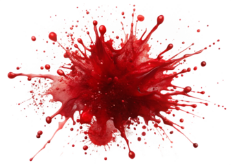blood splatter isolated on white background, PNG