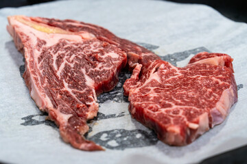 roasting beef on the pan