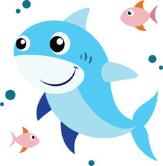 Fototapeta premium Fierce Shark Mascot Logo Vector for Sports and Gaming