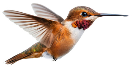 Fototapeta premium Hummingbird feeding action tropical garden wildlife photography natural habitat close-up vibrant colors