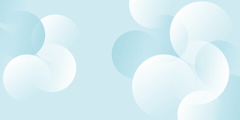 Minimal blue abstract background with soft circle shapes and light gray gradient. 