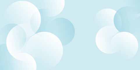 Minimal blue abstract background with soft circle shapes and light gray gradient. 