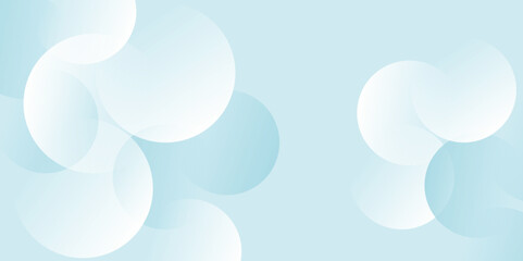 Minimal blue abstract background with soft circle shapes and light gray gradient. 