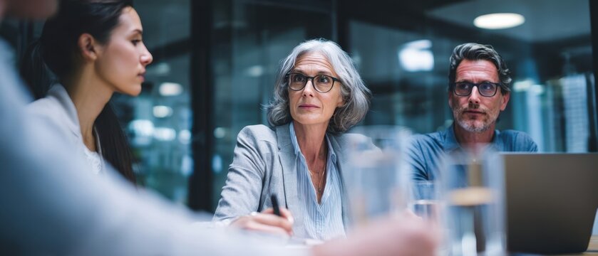 The professional meeting showcasing collaboration and strategy among diverse team members.