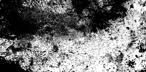 Abstract Black and white grunge texture background with ink splatter effect. 