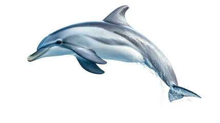Dolphin leaping in ocean waves marine environment wildlife photography vibrant blue water close-up view nature's grace